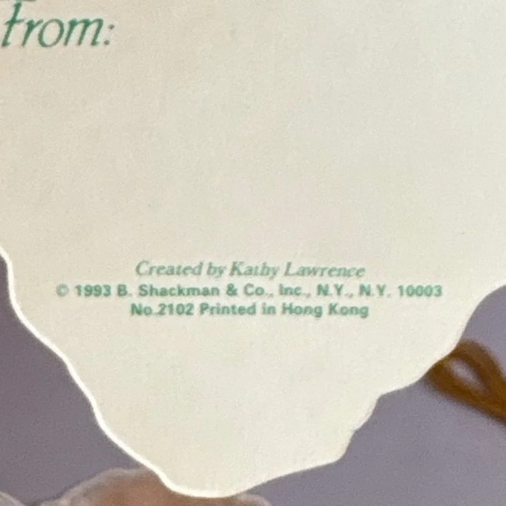 Vintage 1983 B Shackman Kathy Lawrence 12 Angel Gift Tags Cards with Gold Tassel